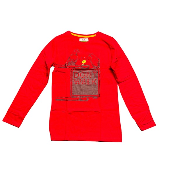 Appaman Peanuts Woodstock Graphic Tee Prize Red Don't Walk Sign Boys 14 NWT - Picture 1 of 13